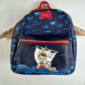 Disney Loungefly Pinocchio Small Navy Blue Backpack